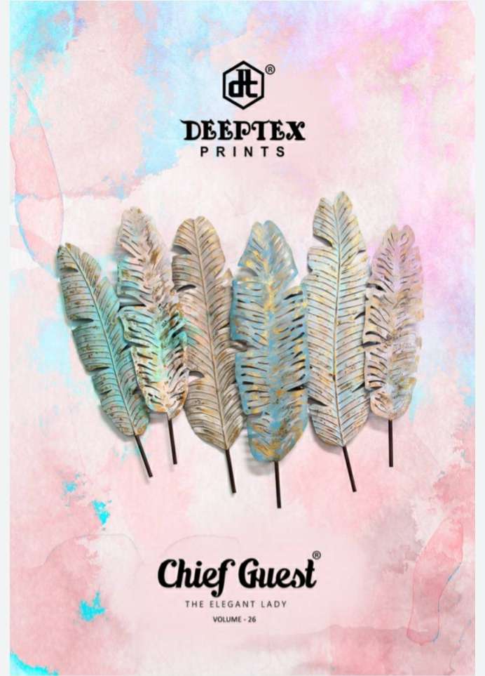 Deeptex Chief Guest Vol 26 Wholesale Pure Cotton Dress Material 