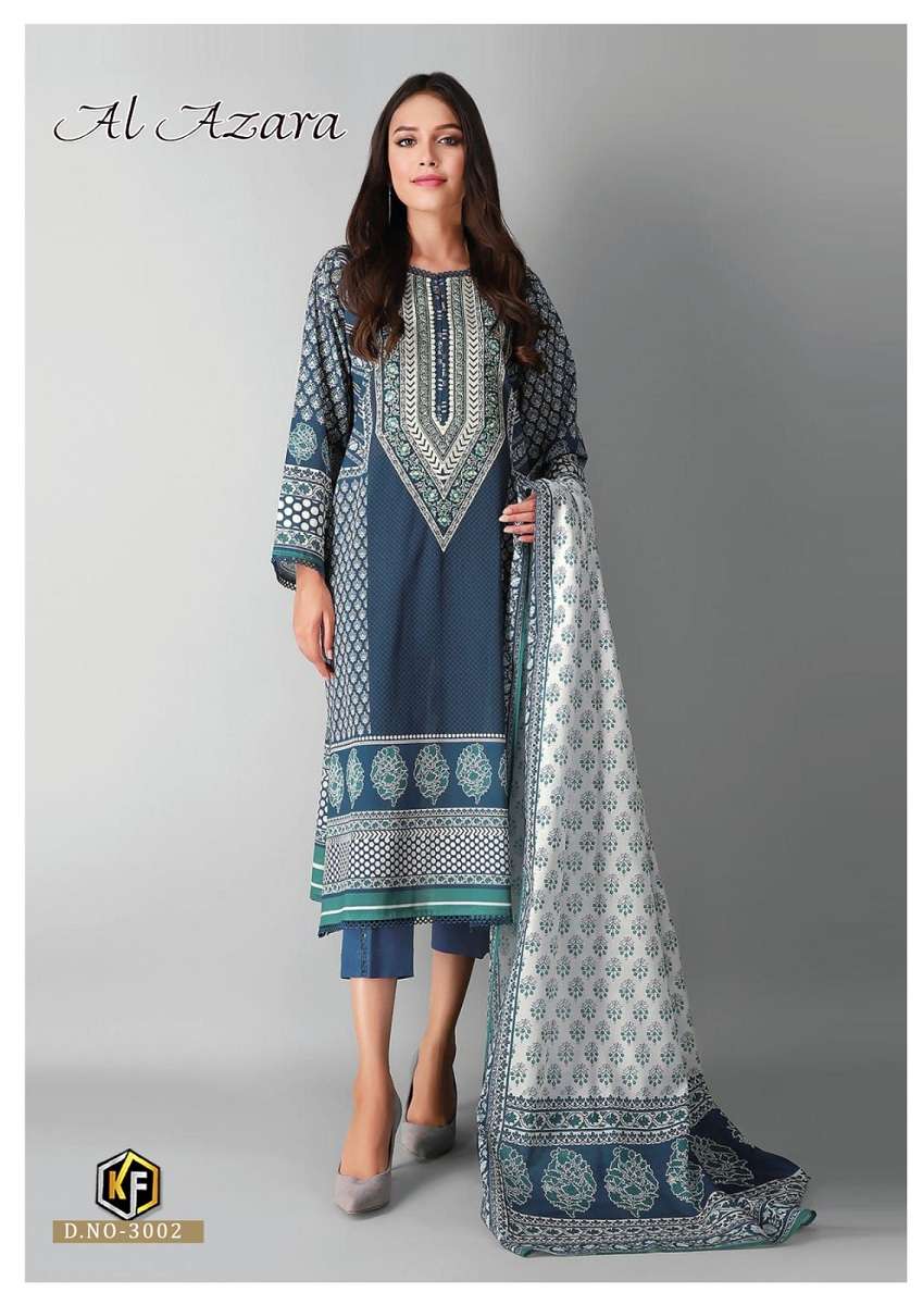 Al Azara Vol 3 Keval Fab Cotton Karachi Salwar Suits