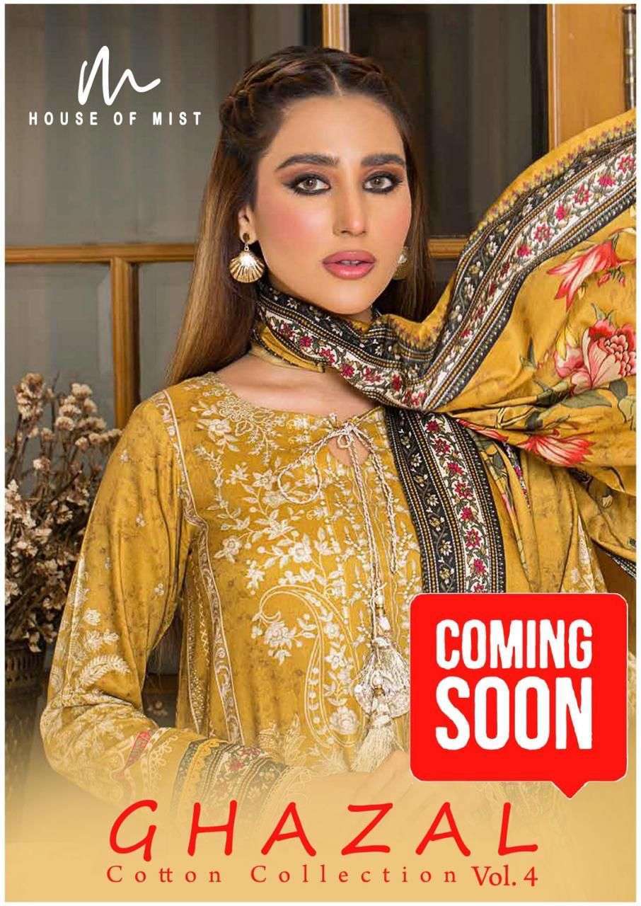 House Of Mist Ghazal Vol 4 Cotton Dress Material Collection