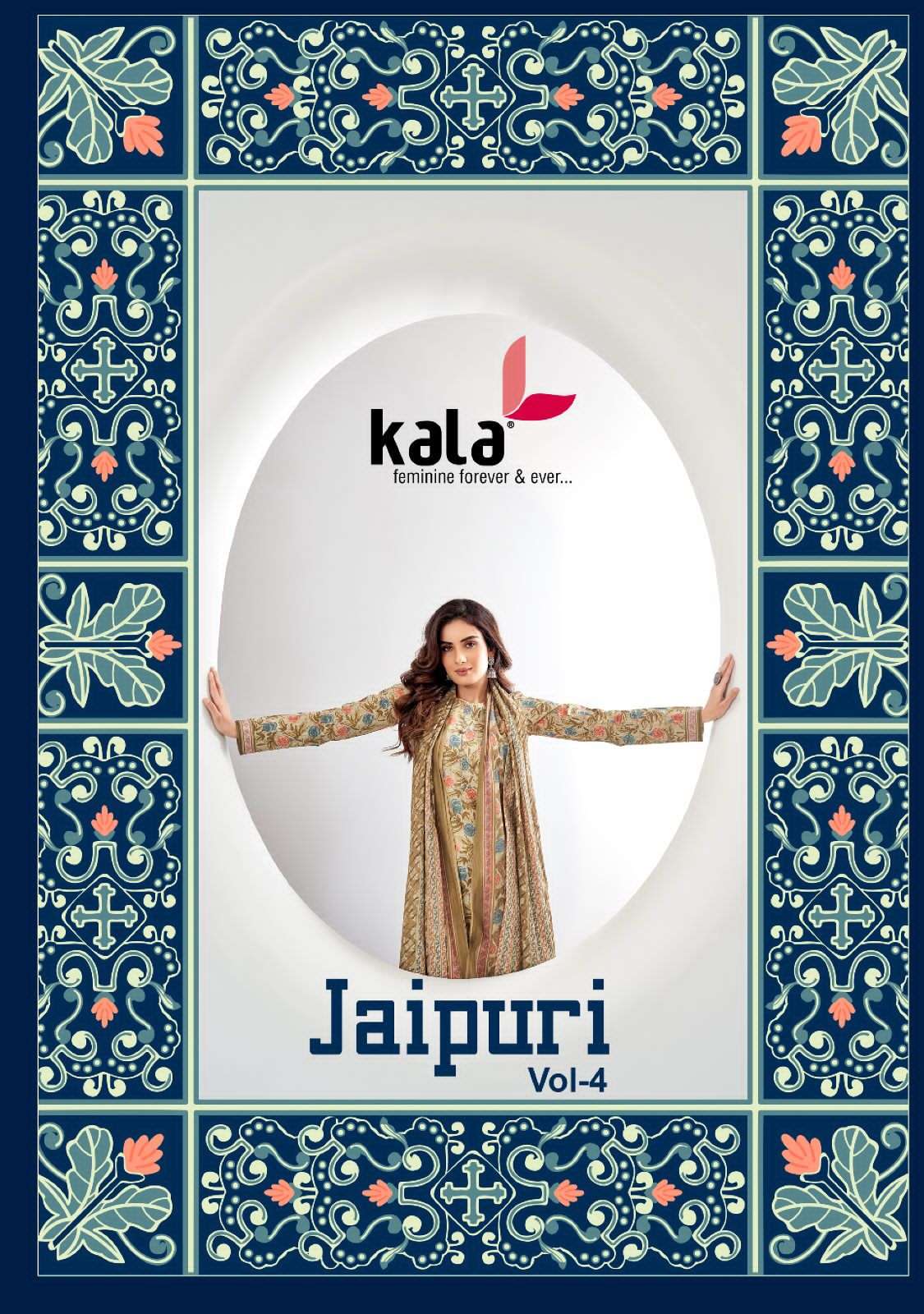 Kala Jaipuri Vol 4 Premium Cotton Readymade Dress at wholesale price