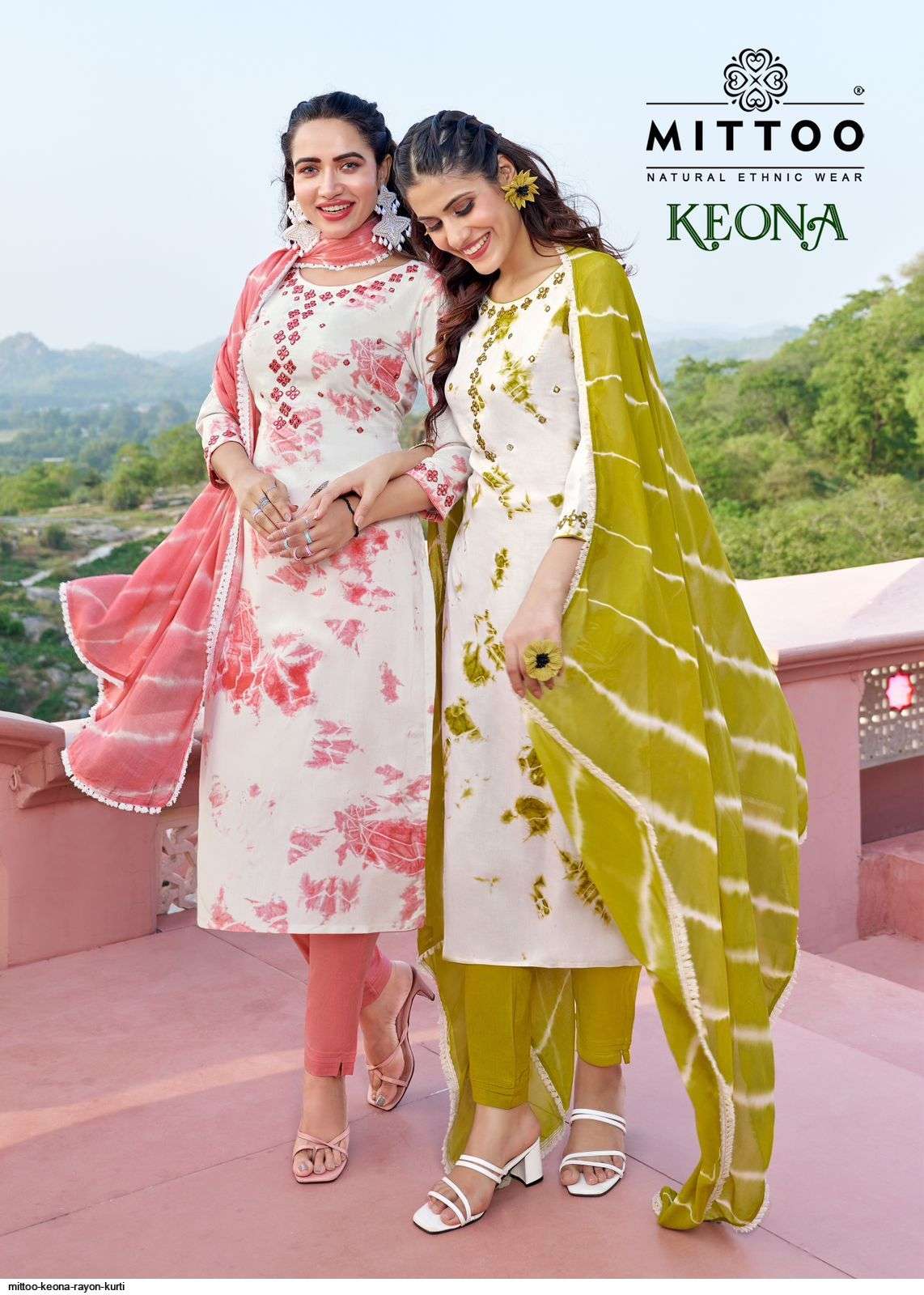 Mittoo Keona Embroidery Kurti Pant With Dupatta Collection