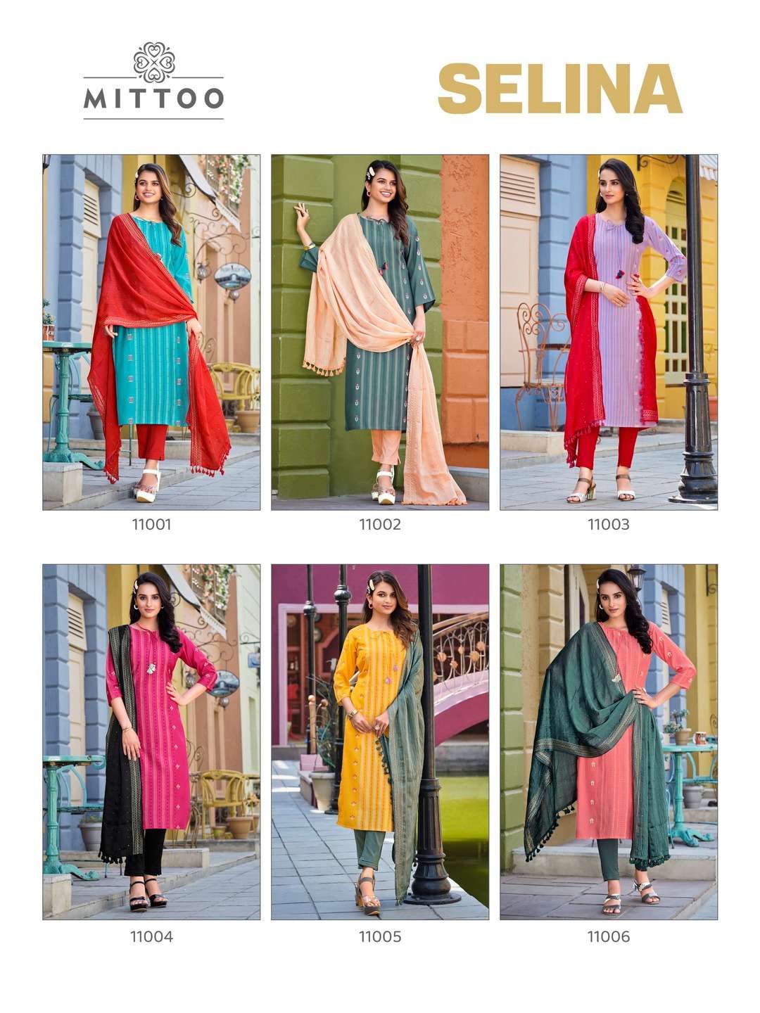 Mittoo Selina New Designer Kurti With Bottom Dupatta Collection