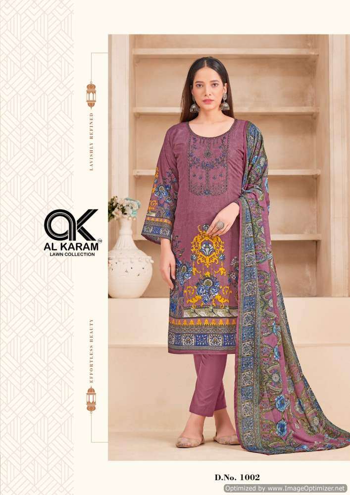 Al Karam Orchid Vol 1 Premium Soft Cotton Dress Material Collection