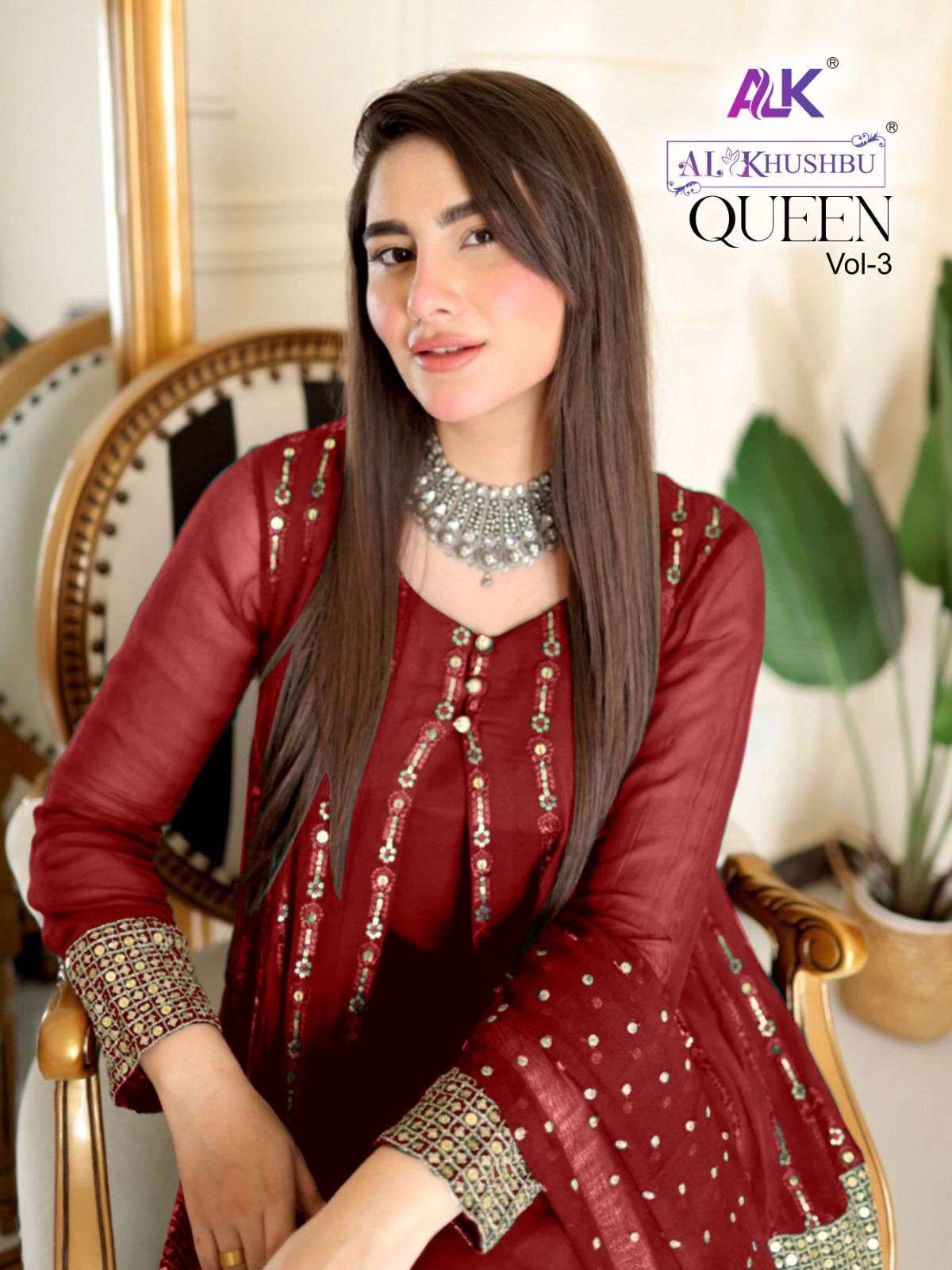 AL KHUSHBU QUEEN VOL 3 HEAVY EMBROIDERED PAKISTANI SUIT COLLECTION