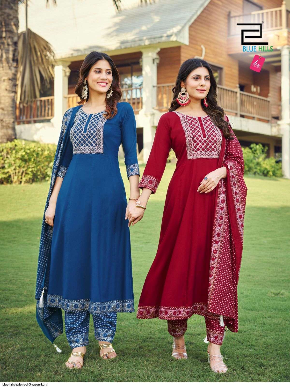 Blue Hills Jailer Vol 3 Kurti with Dupatta Bottom