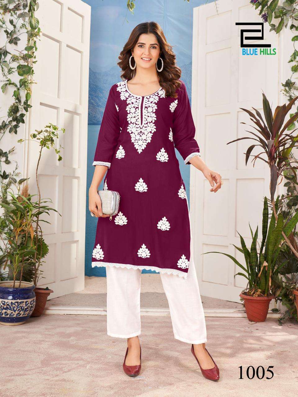 Blue Hills Nawab Pro Side Cut Rayon Kurti Collection