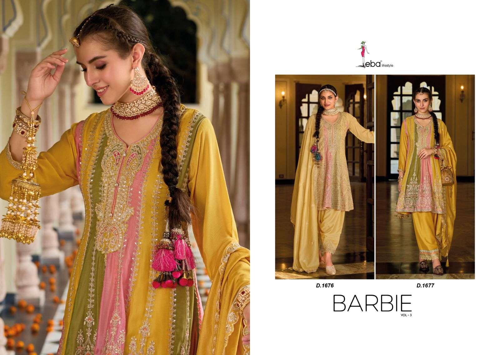 Eba Barbie Vol 3 Designer Embroidered Readymade Dress Collection