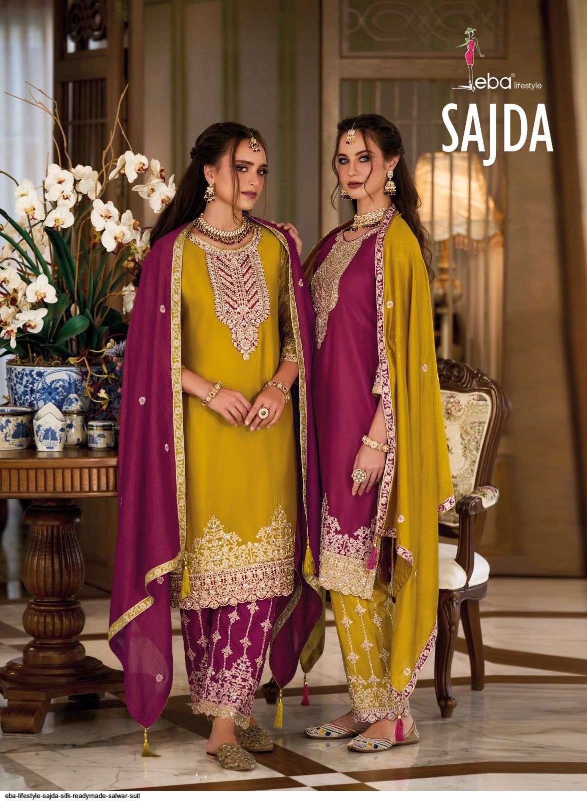 EBA LIFESTYLE SAJDA SILK READYMADE SALWAR SUIT