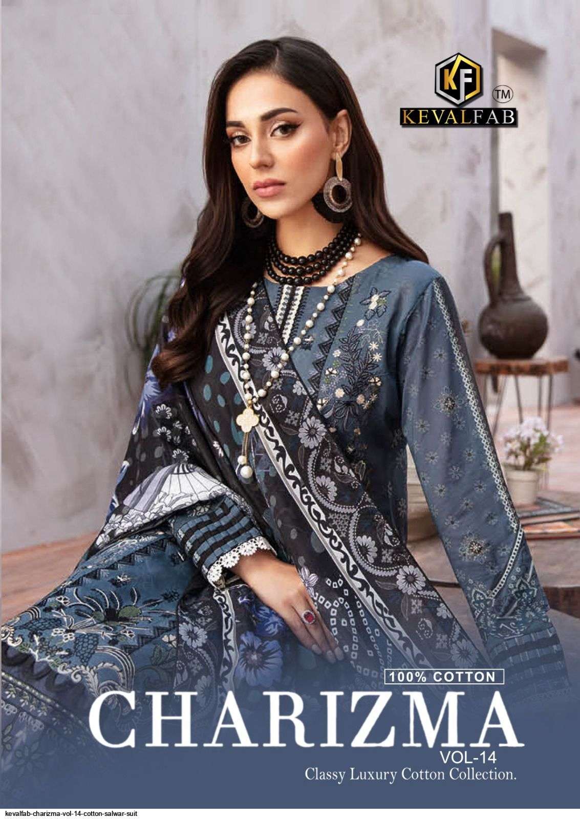 KEVAL FAB CHARIZMA VOL 14 COTTON SALWAR SUIT