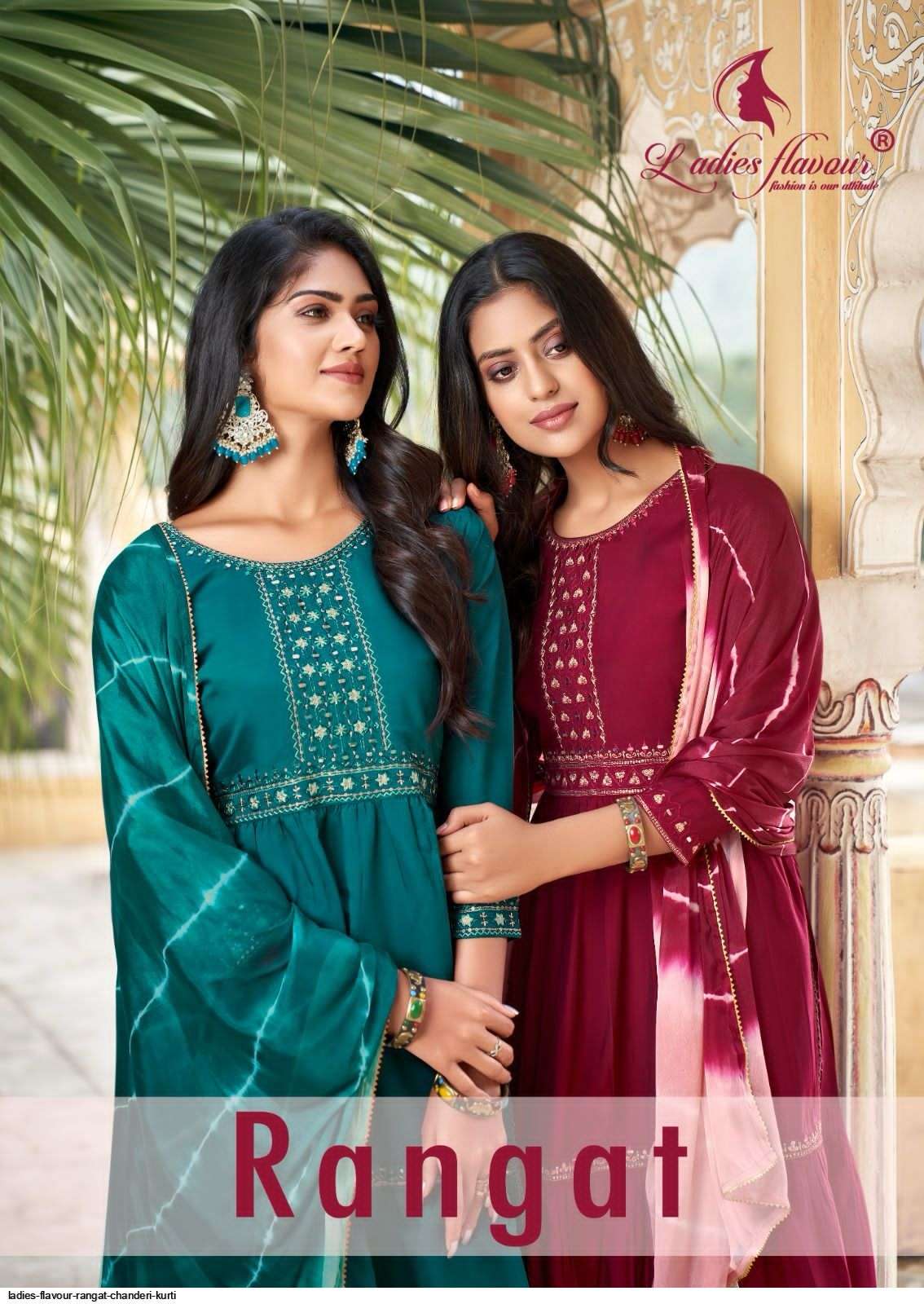 Ladies Flavour Rangat Chanderi Top Bottom With Dupatta Collection