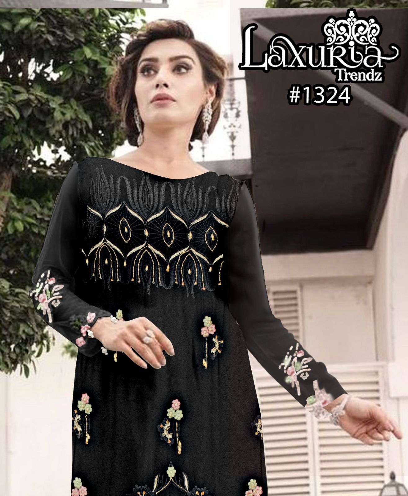 LAXURIA 1324 READYMADE PAKISTANI HANDWORK KURTI PANT DUPATTA