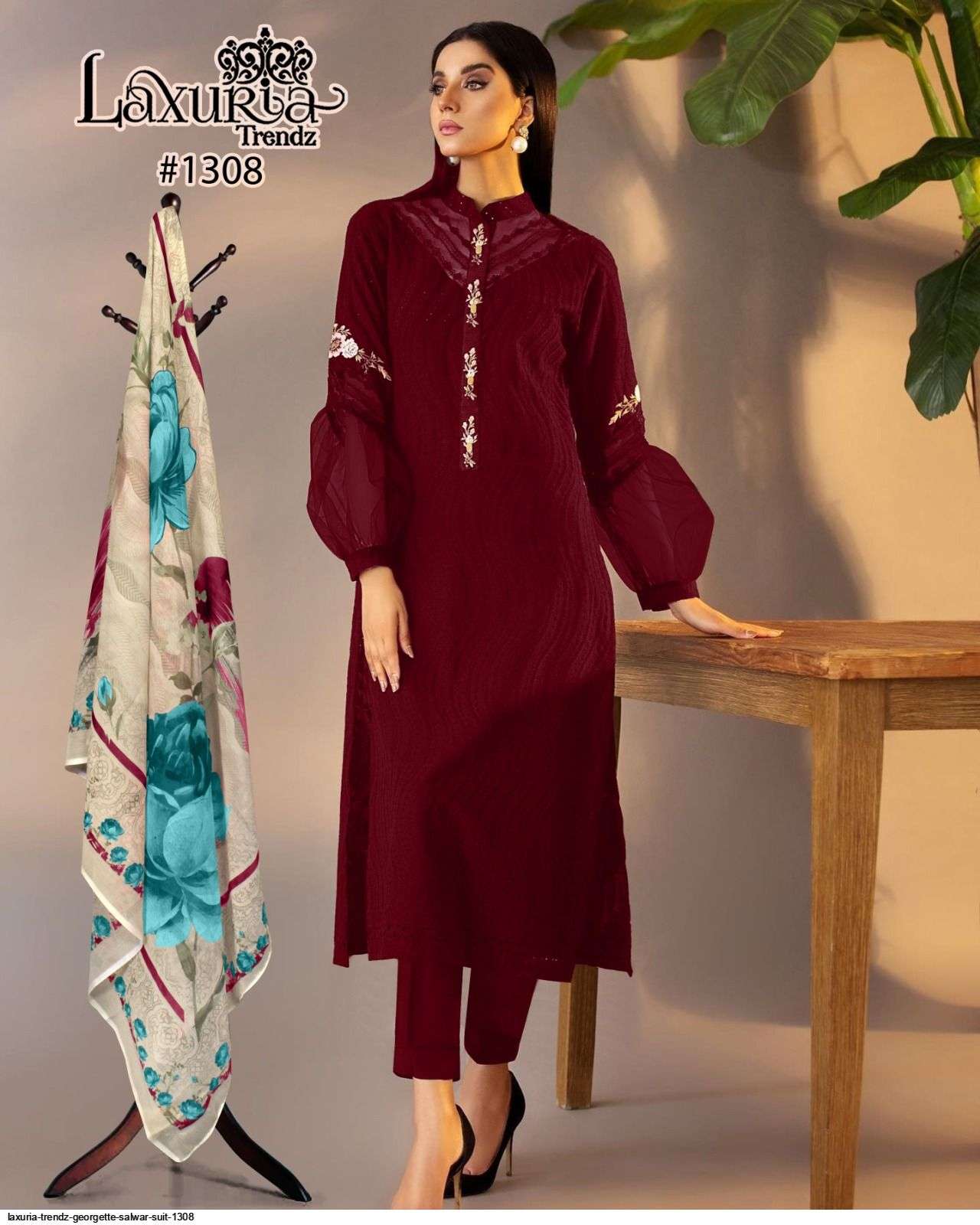 LAXURIA TRENDZ GEORGETTE SALWAR SUIT 1308