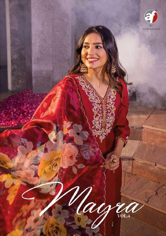 MAYRA VOL 4 BY ANJU FAB FESTIVE WEAR AMAZING KURTI WITH PANT AND DUPATTA CATALOG