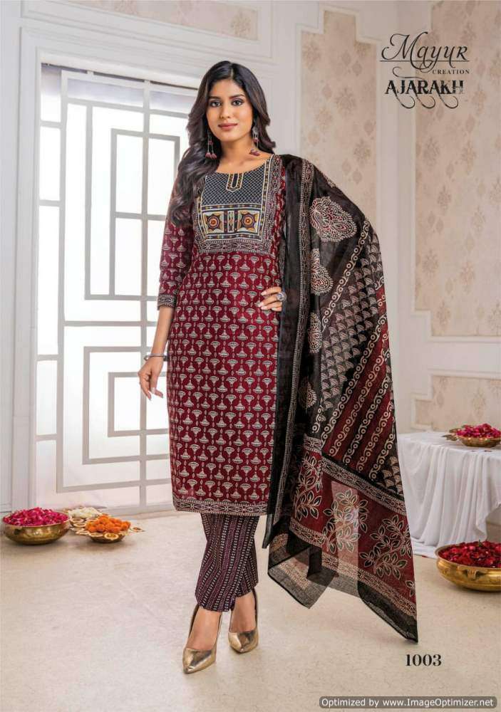 Mayur Ajarakh Vol 1 Ready Made Cotton Dress Collection