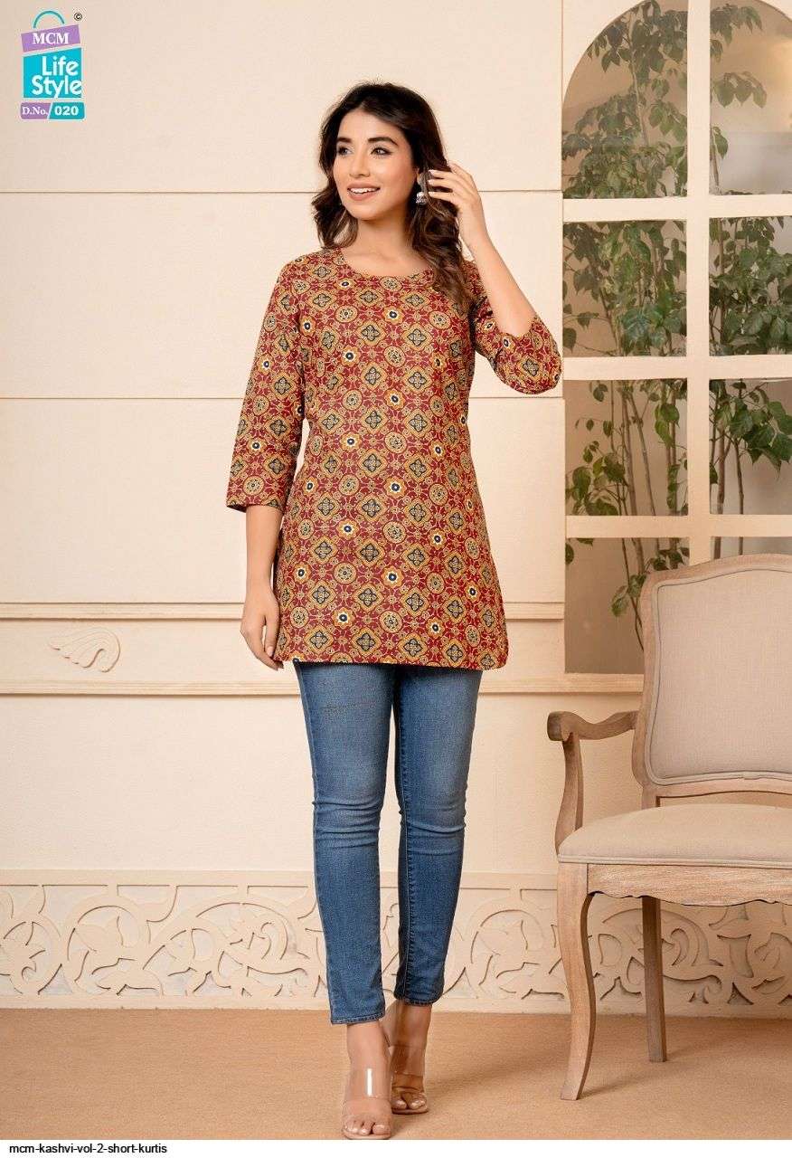 MCM KASHVI VOL 2 SHORT KURTIS