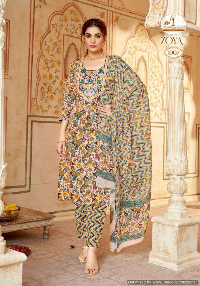 Miss World Zoya Vol 1 Slub Printed Dress Material Collection