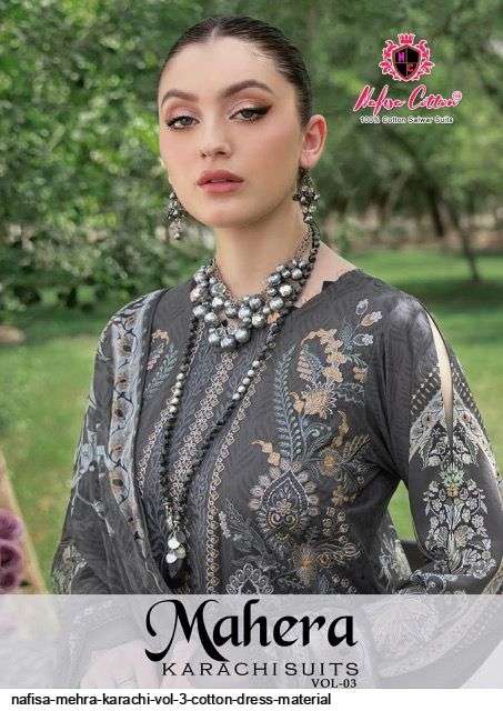 NAFISA MEHRA KARACHI VOL 3 COTTON DRESS MATERIAL