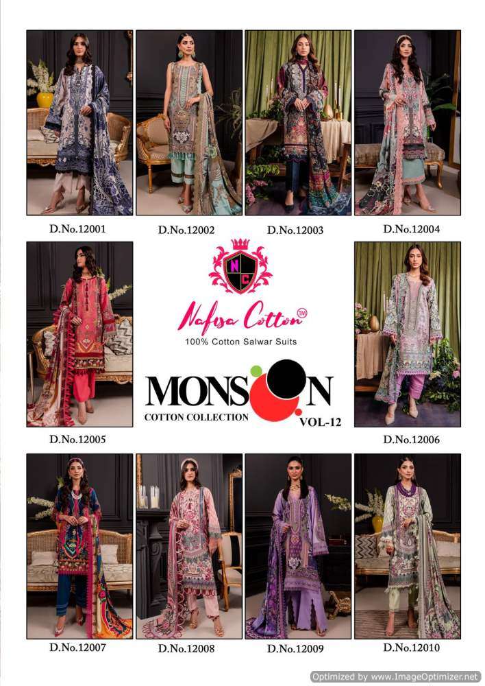 Nafisa Monsoon Vol 12 Cotton Printed Dress Material Collection