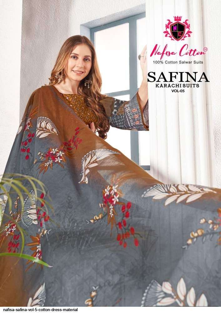 NAFISA SAFINA VOL 5 COTTON DRESS MATERIAL