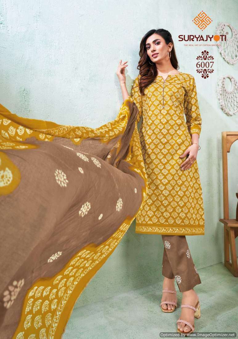 Suryajyoti Pehnava Vol 6 Cambric Cotton Dress Material