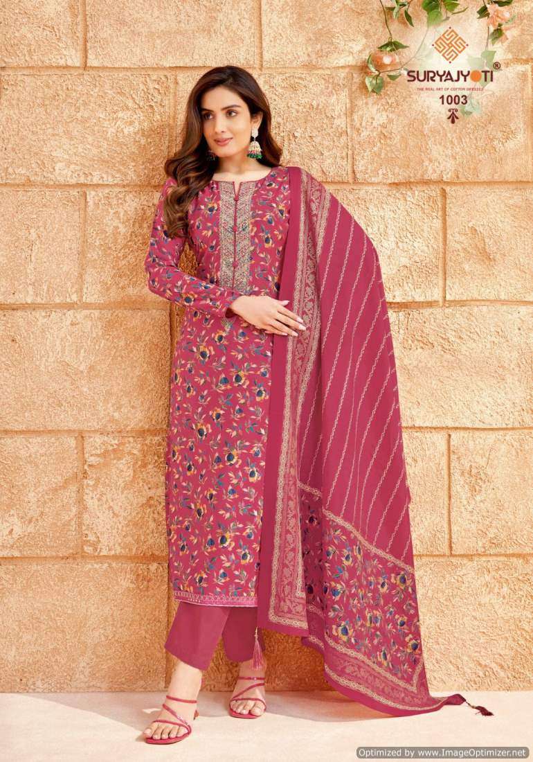 Suryajyoti Priyanka Vol 1 Embroidery Work Dress Material Collection