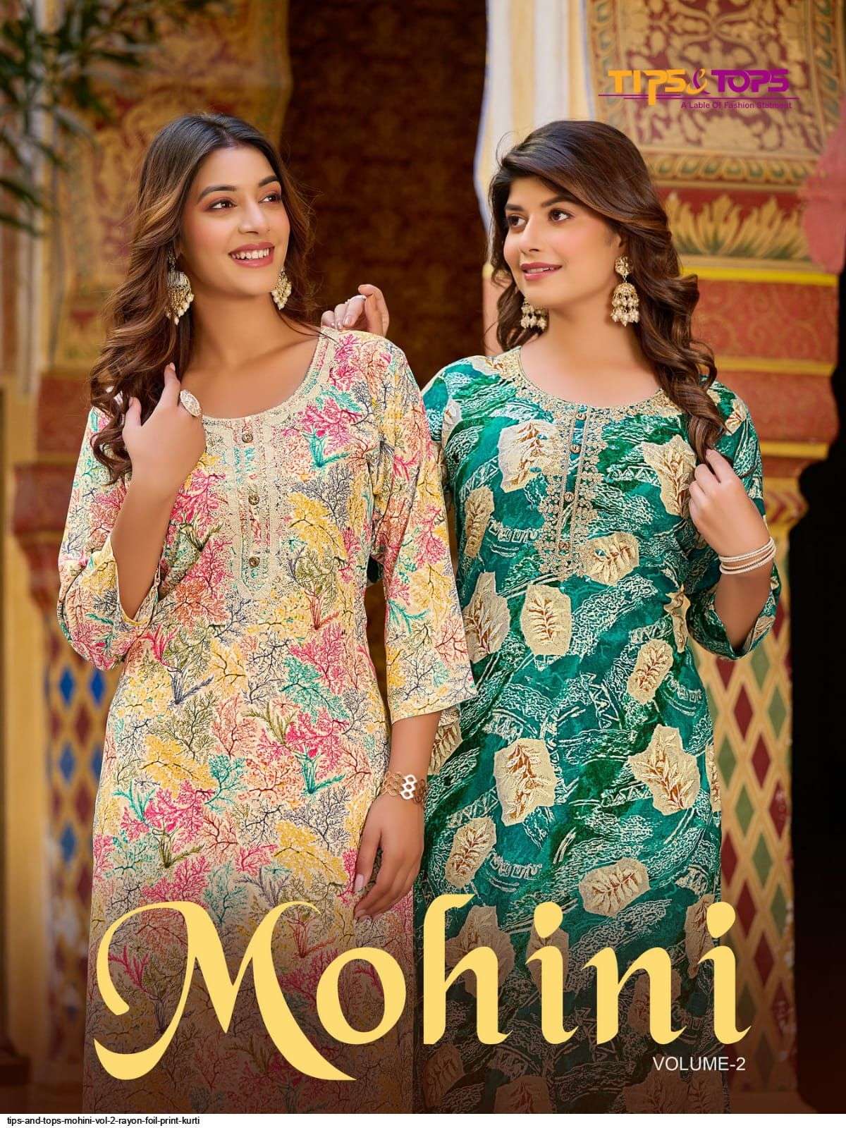 TIPS AND TOPS MOHINI VOL 2 RAYON FOIL PRINT KURTI