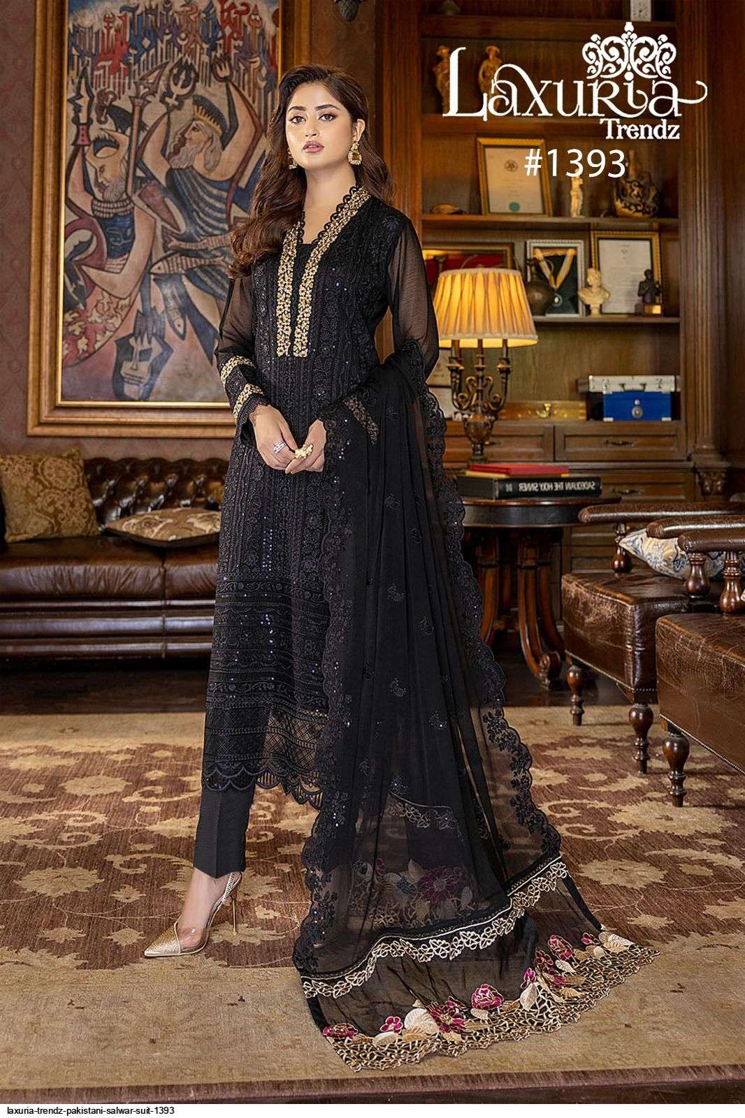 LAXURIA TRENDZ PAKISTANI SALWAR SUIT 1393