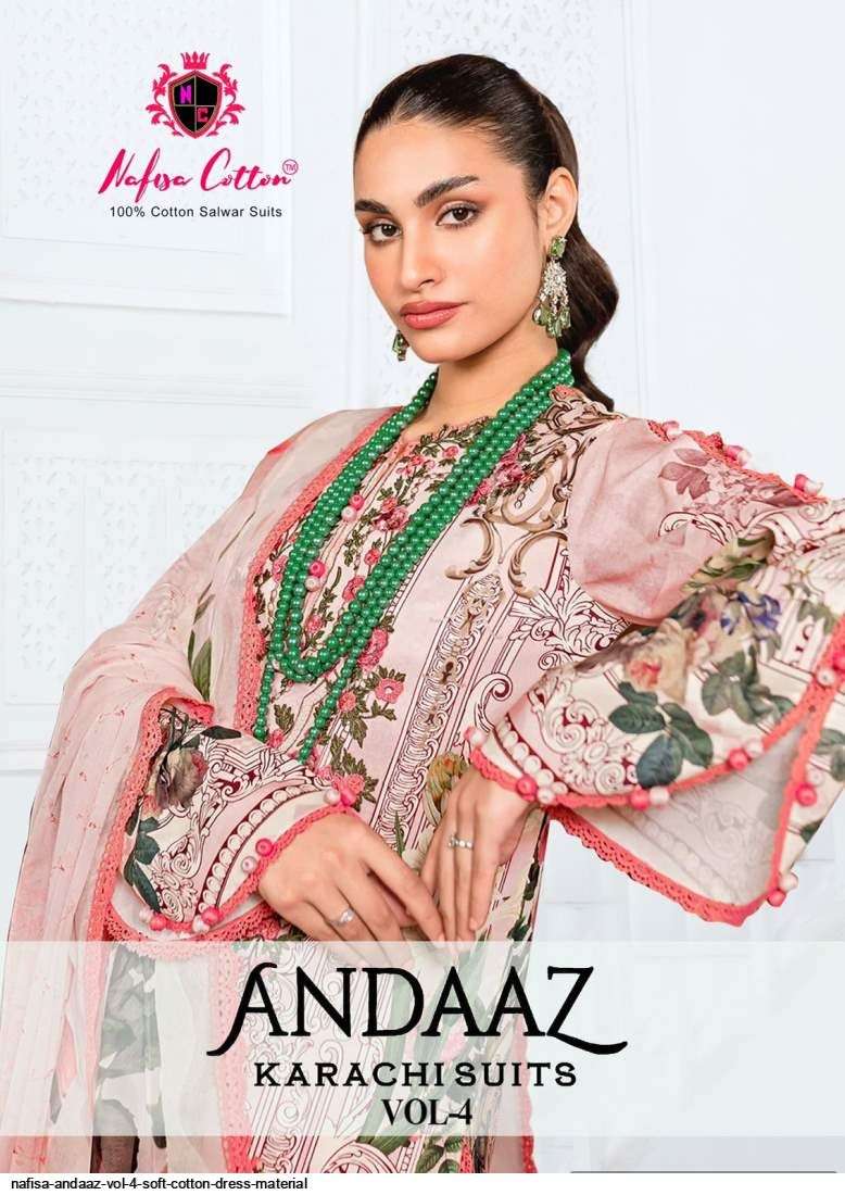 NAFISA ANDAAZ VOL 4 SOFT COTTON DRESS MATERIAL