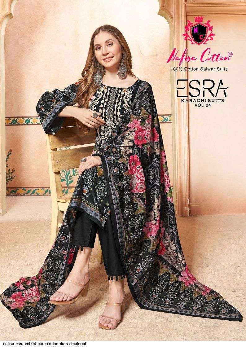 NAFISA ESRA VOL 4 PURE COTTON DRESS MATERIAL