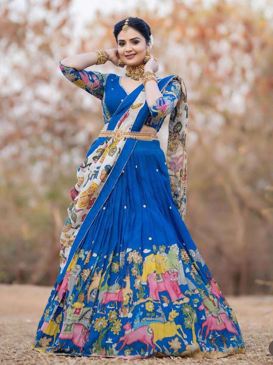 PC 357 Kalamkari Lehenga For Women