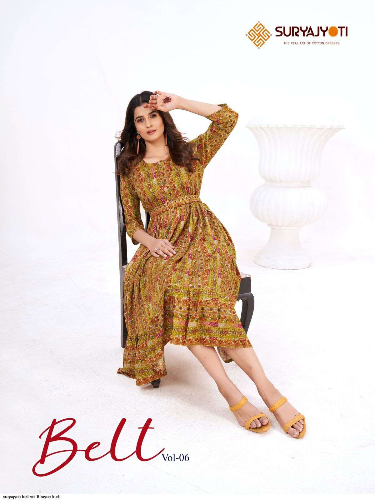 SURYAJYOTI BELT VOL 6 RAYON KURTI