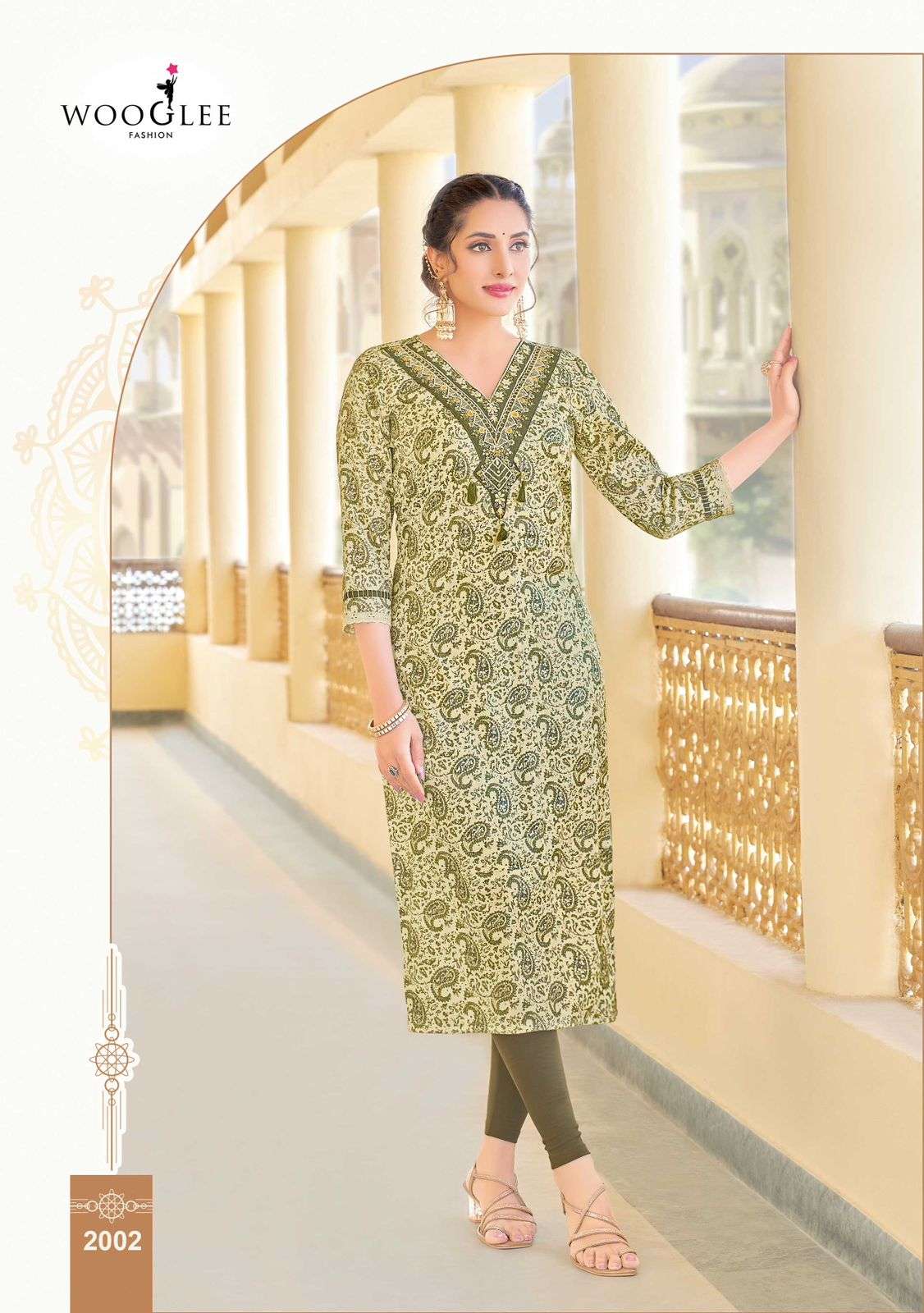 Wooglee Rutika Rayon Embroidery Kurti Collection