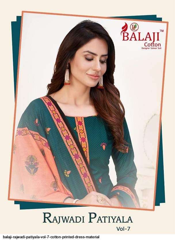 BALAJI RAJWADI PATIYALA VOL 7 COTTON PRINTED DRESS MATERIAL