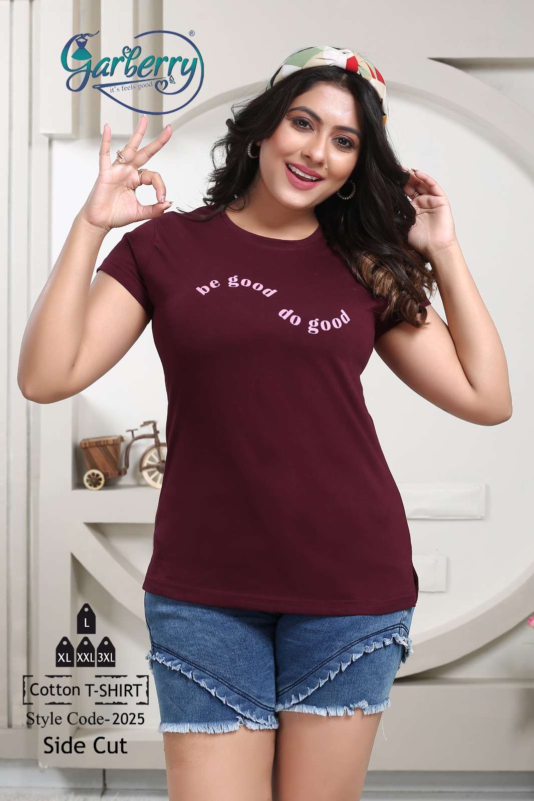 Garberry Ladies Cotton Hosiery Printed T Shirts Wholesale