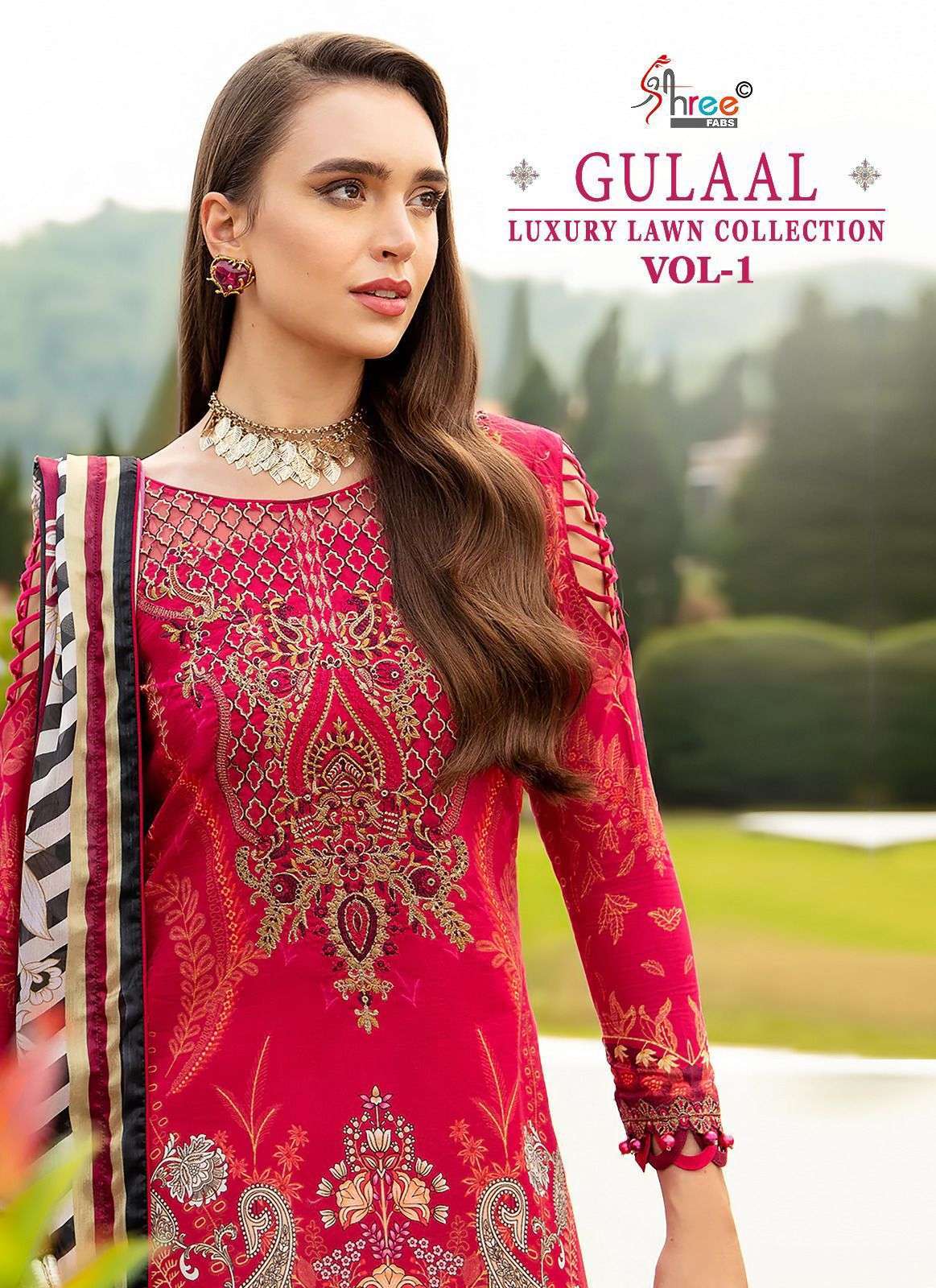 Shree Fabs Gulaal Vol-1 Exclusive Designer Pakistani Salwar Suits Chiffon Dupatta Set