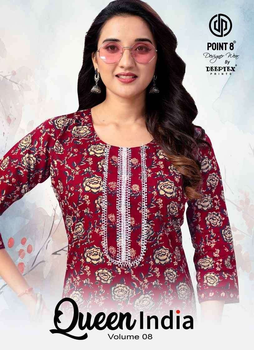 Deeptex Queen India Vol 8 Cotton Kurti With Pant