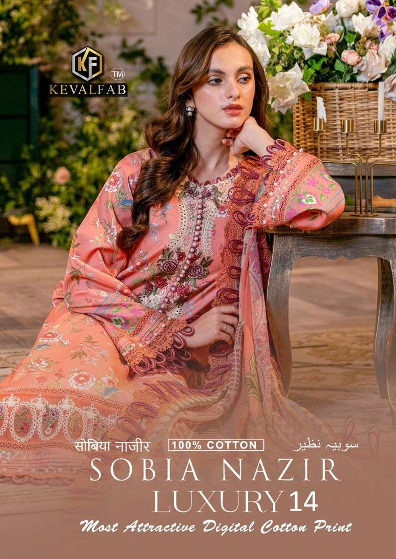 Keval Sobia Nazir Luxury Vol 14 Cotton Dress Material