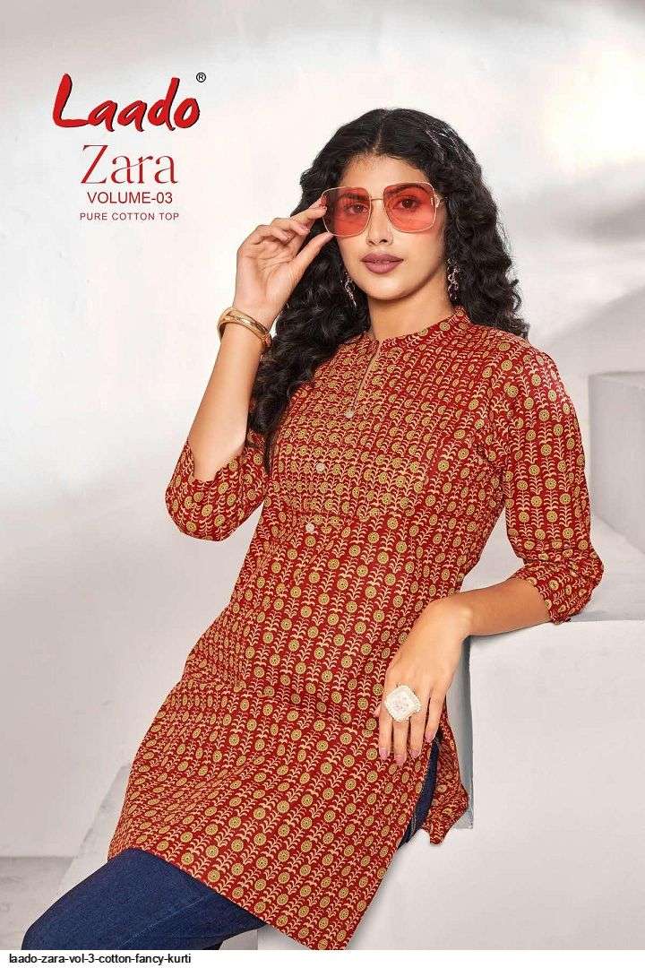 LAADO ZARA VOL 3 COTTON FANCY KURTI