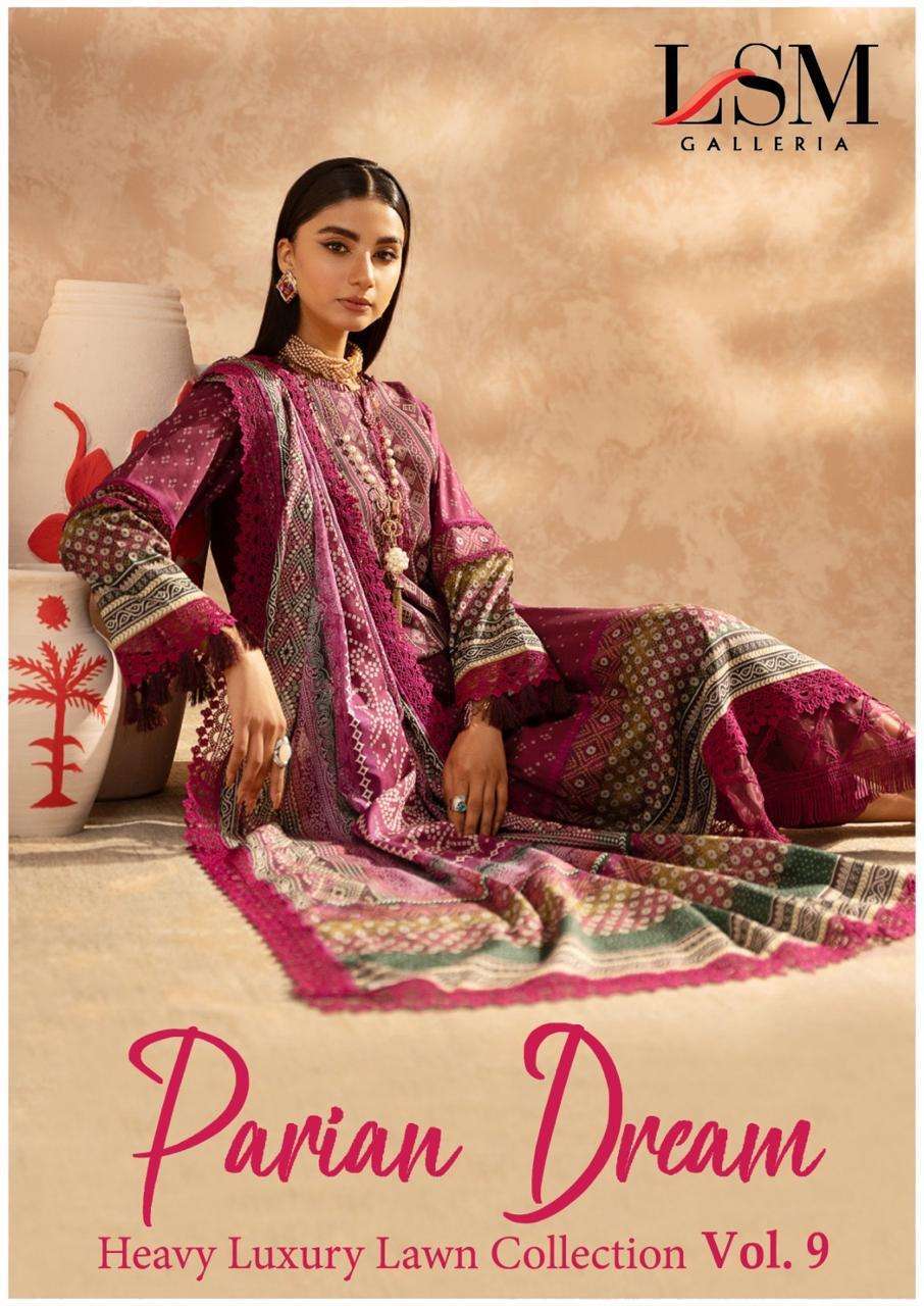 Lsm Parian Dream Vol 9 Pure Heavy Lawn Printed Salwar Kameez 