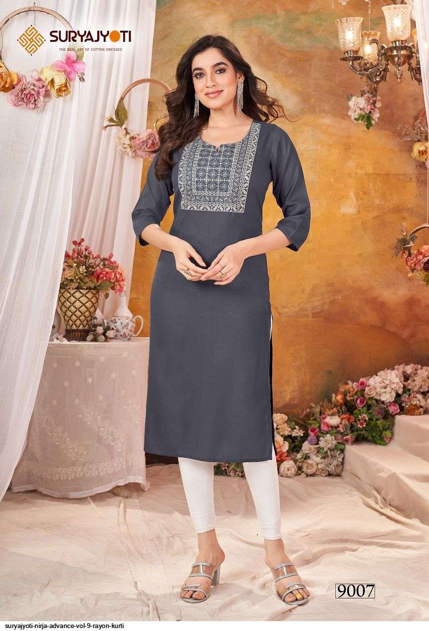 SURYAJYOTI NIRJA ADVANCE VOL 9 RAYON KURTI