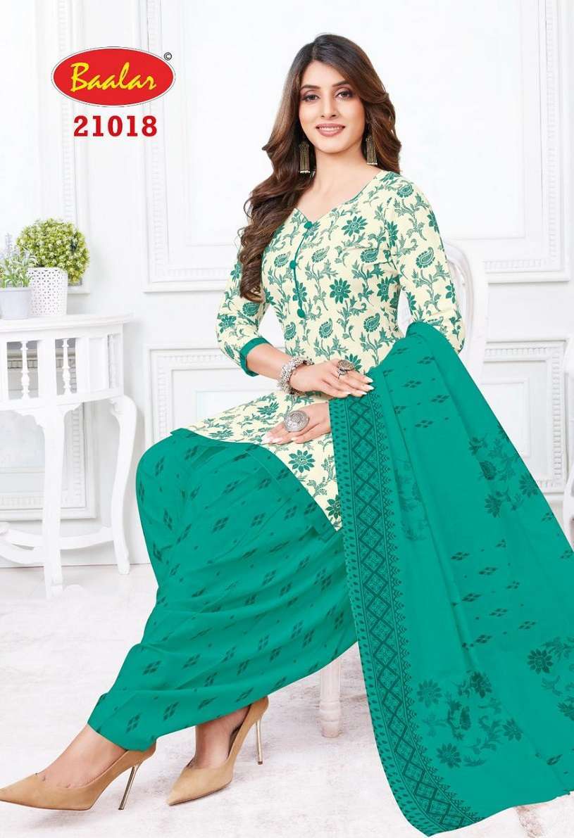 Baalar Colours Patiyala Pure Cotton Printed Suit