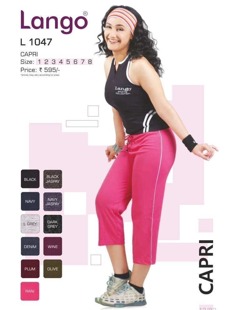 Buy Lango Cotton Hosiery Plain Capri for Women at wholesale price