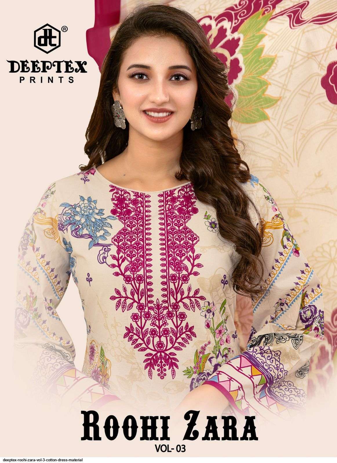 DEEPTEX ROOHI ZARA VOL 3 COTTON DRESS MATERIAL