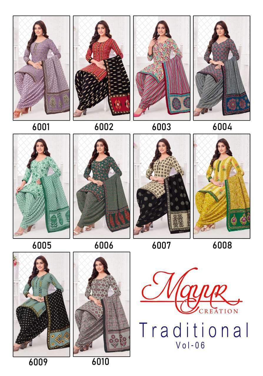 Mayur Traditional Vol 6 Cotton Dress Material Collection