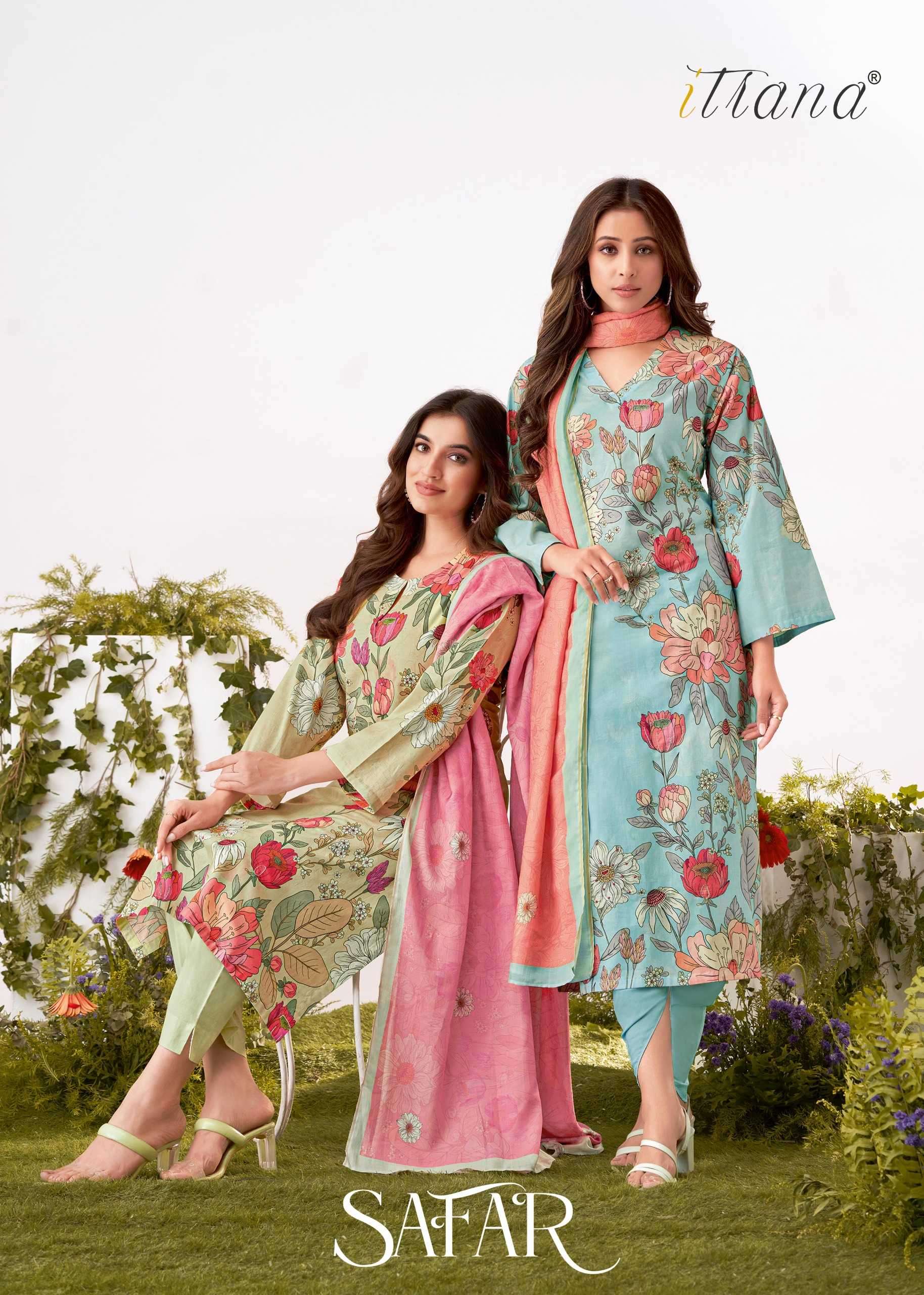 SAFAR VOL 1 BY SAHIBA ITRANA PURE COTTON HANDWORK 3PCS SALWAR SUITS