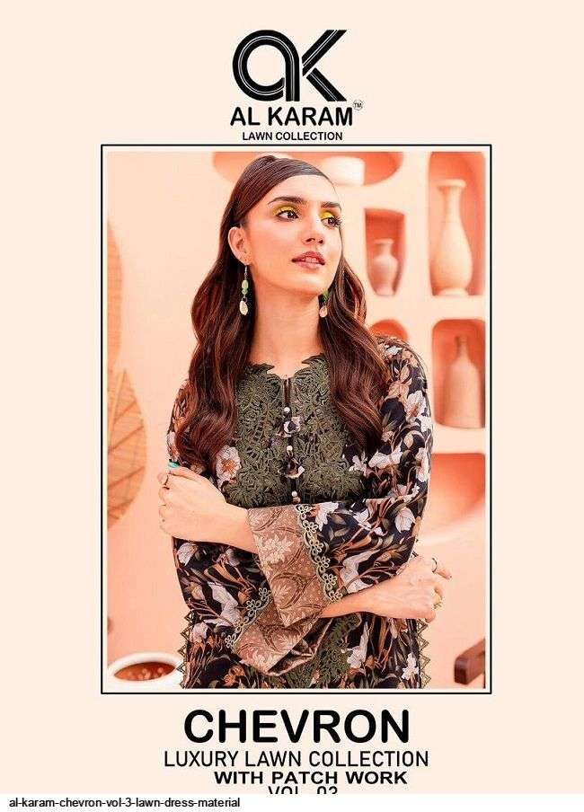  AL KARAM CHEVRON VOL 3 LAWN DRESS MATERIAL