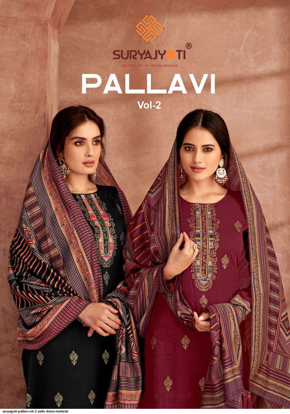 SURYAJYOTI PALLAVI VOL 2 SATIN DRESS MATERIAL