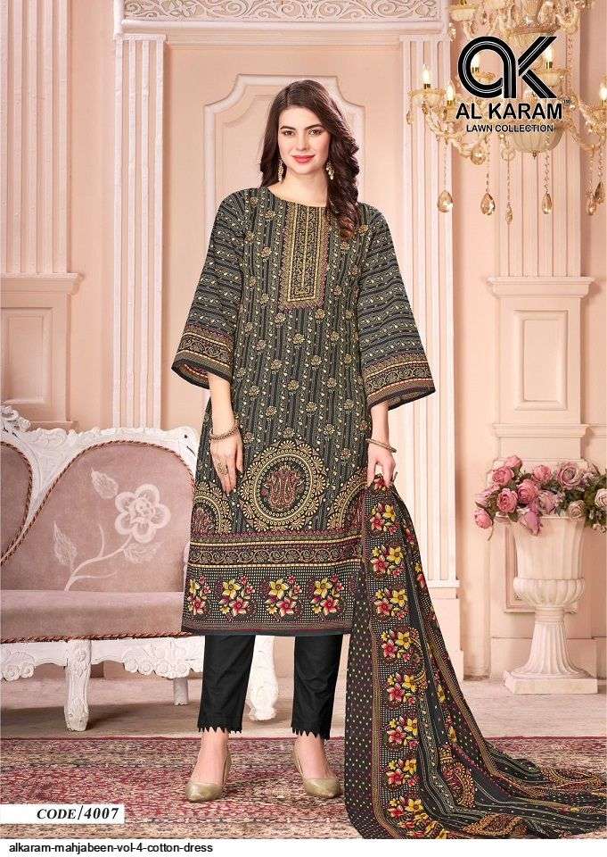 ALKARAM MAHJABEEN VOL 4 COTTON DRESS