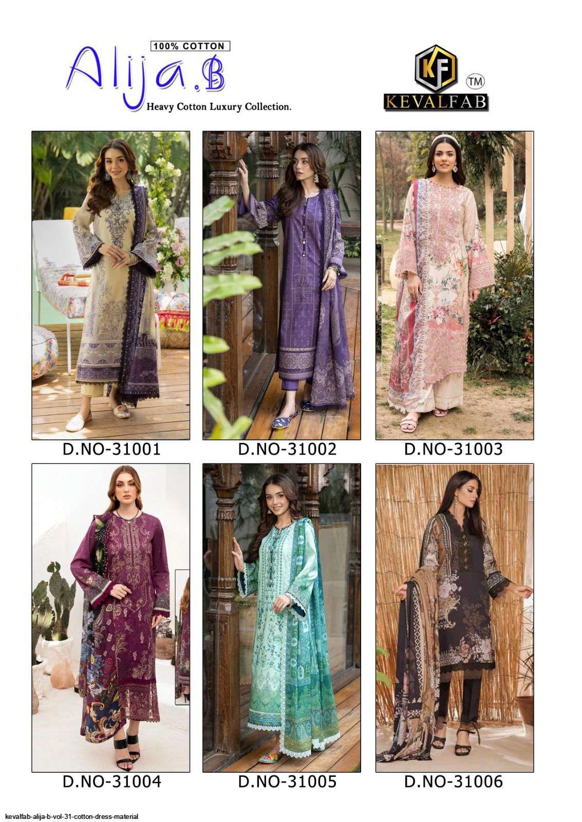 Keval Alija B Vol 31 Cotton Printed Dress Material Collection