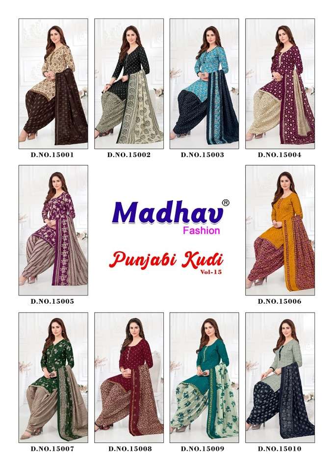 Madhav Punjabi Kudi Vol 15 Cotton Printed Dress Material